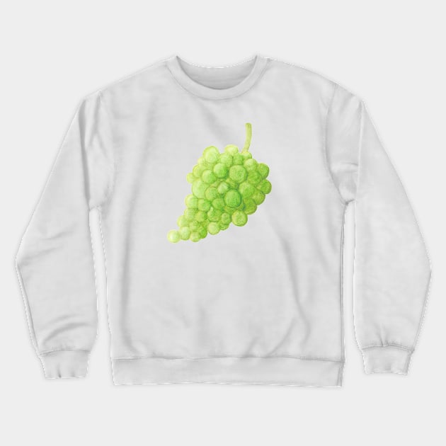 Green Grapes ~ Watercolor Painting Crewneck Sweatshirt by aurin